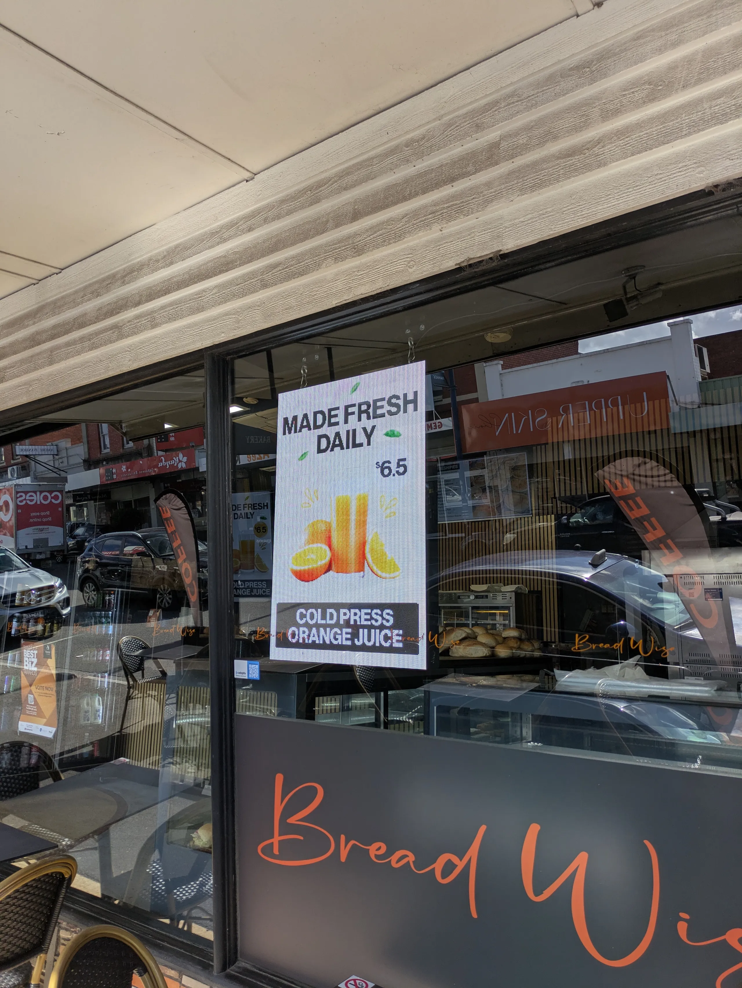 Bread Wise Bakery LED Digital Signage Made Fresh Daily Promotion