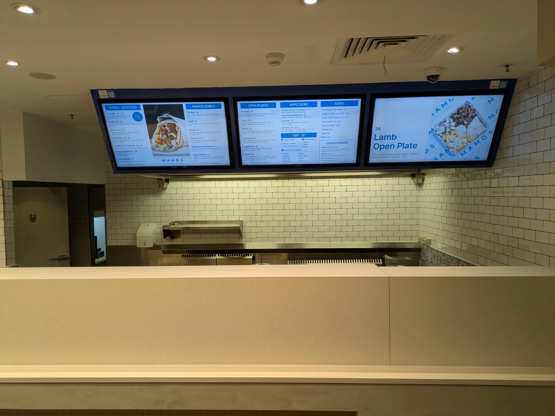 Mamos Greek Street Food Bourke Street Location Digital Signage Loukoumades