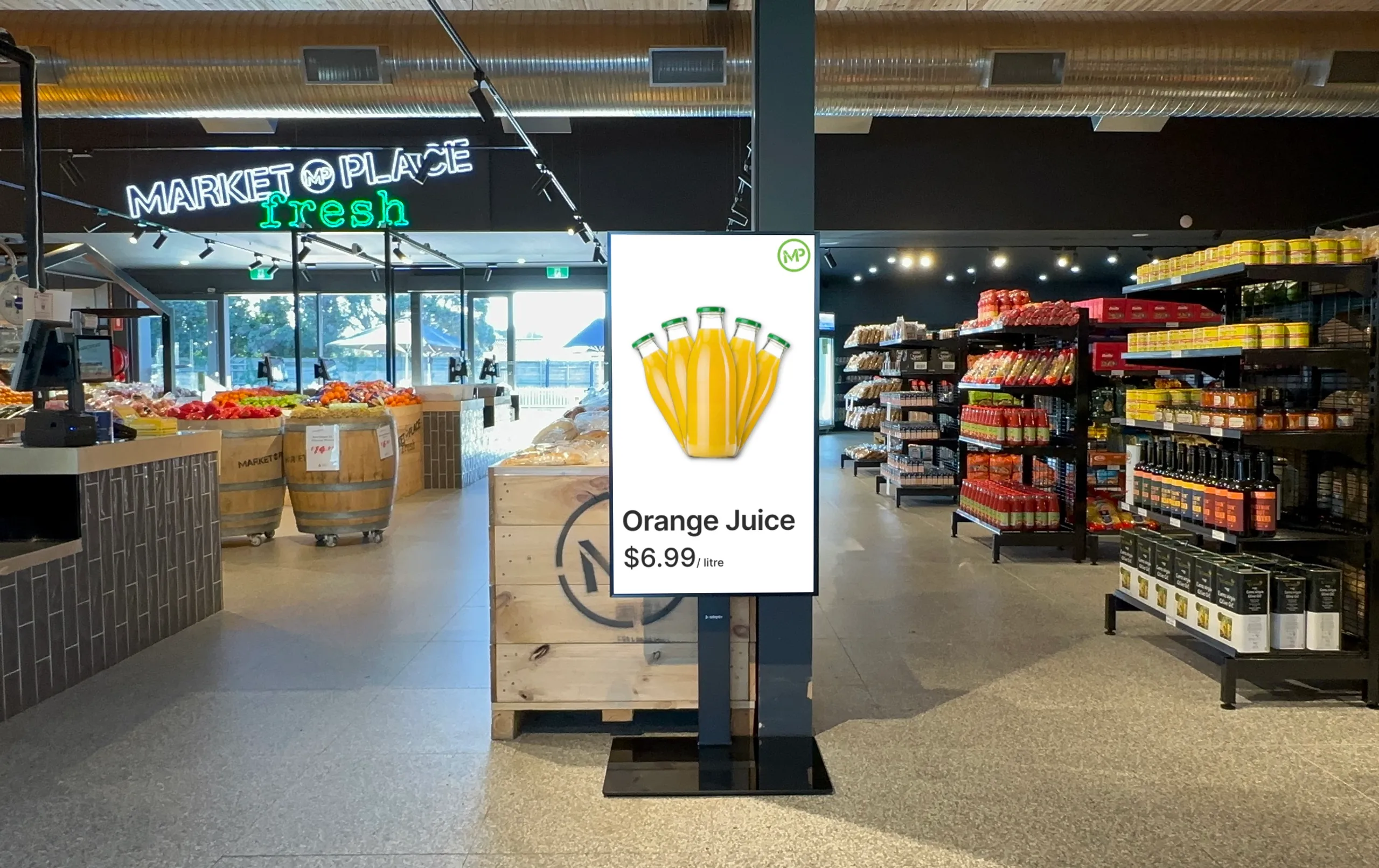 Marketplace Fresh Supermarket Digital Signage Display Melbourne