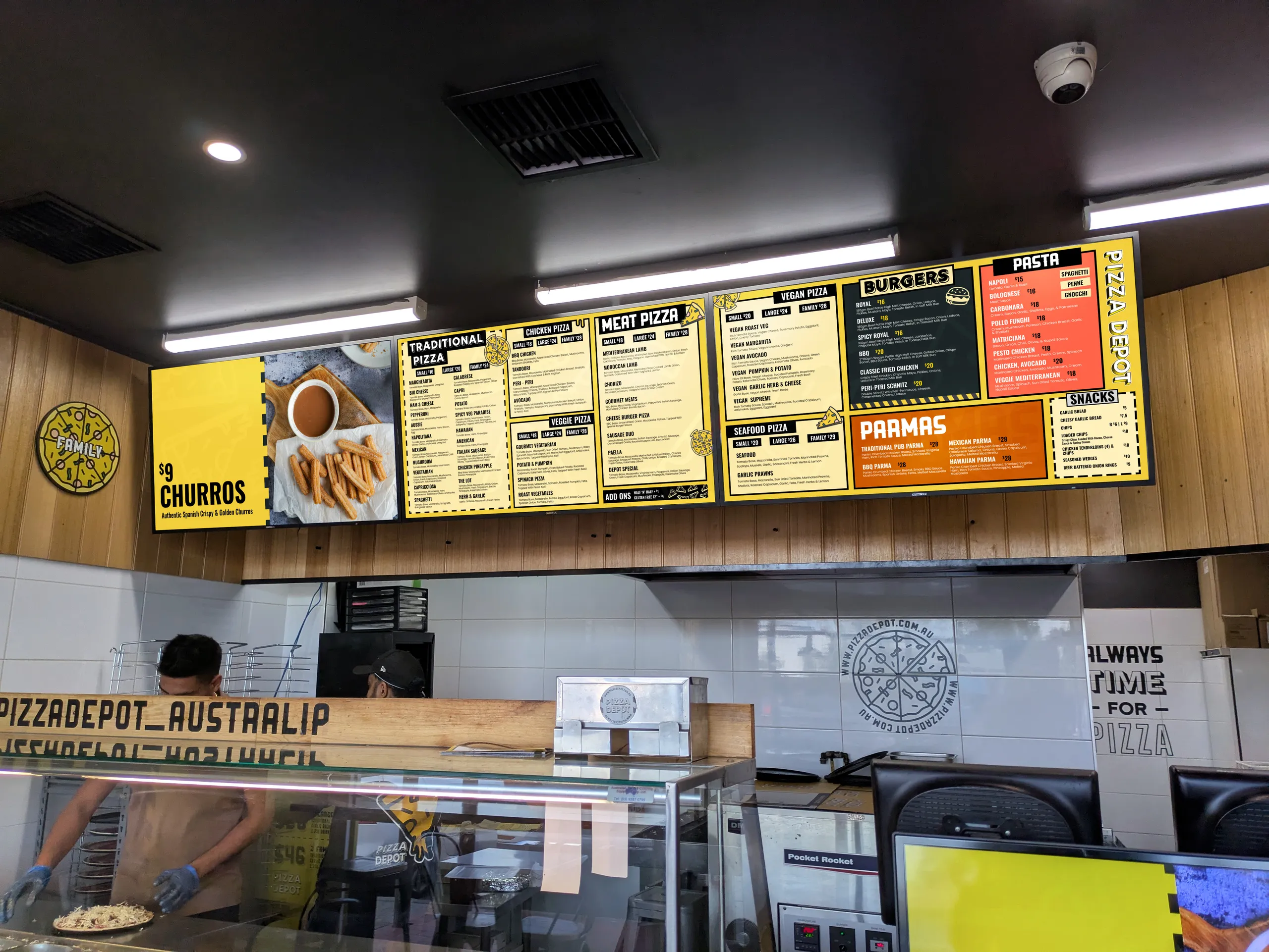 Pizza Depot Taylors Lakes Digital Menu Boards Melbourne